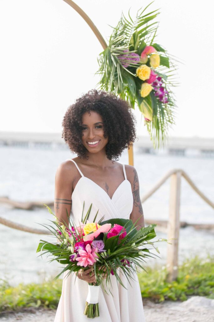 Tropical Florals with Bride in Tampa