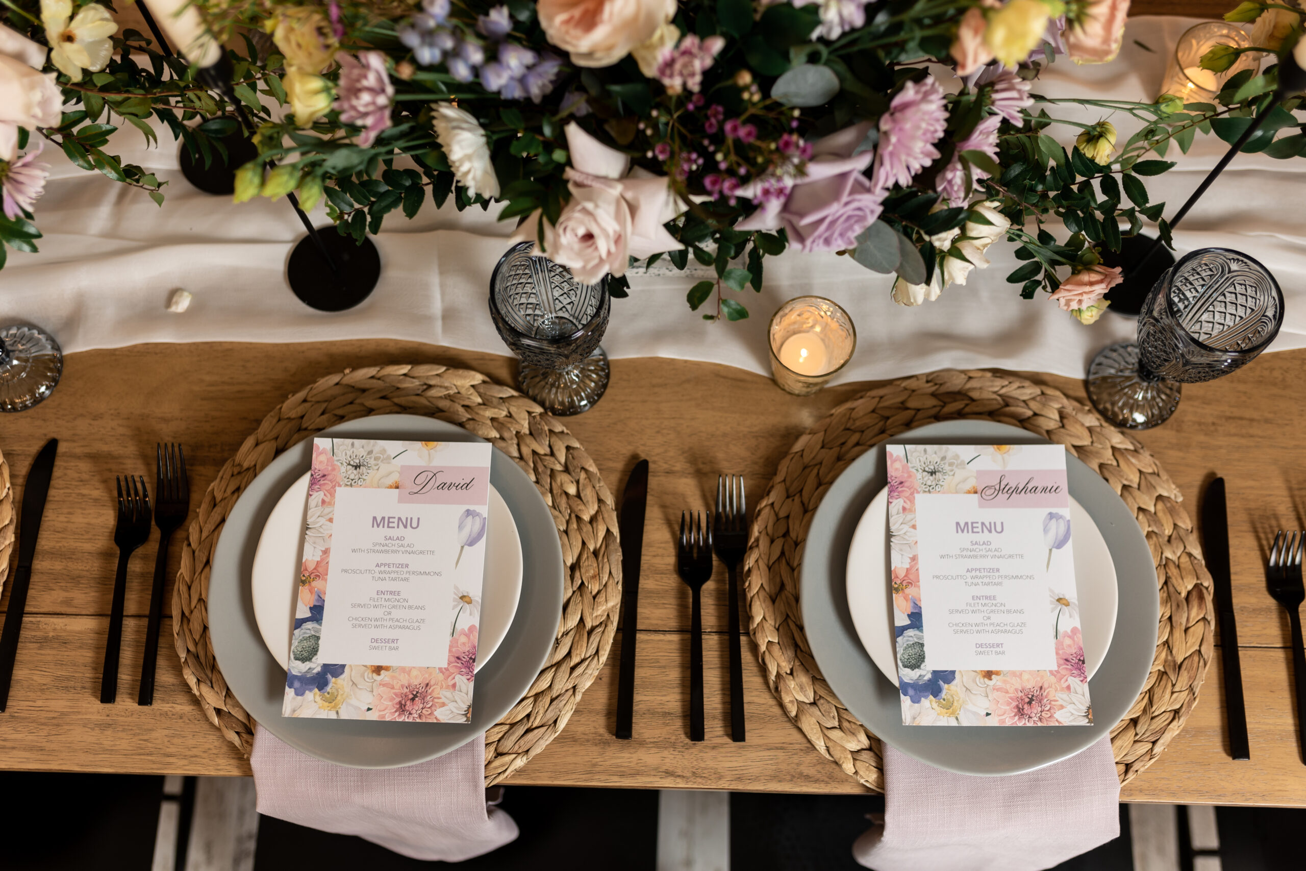 Wedding reception table design on Socialite Event Planning Orlando, FL