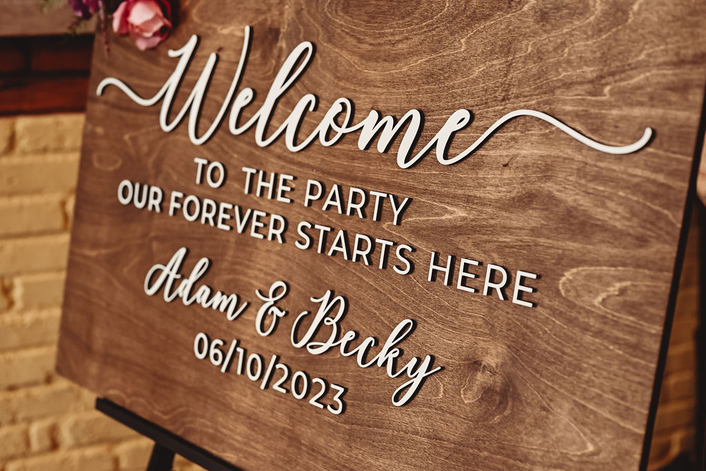 wedding signage on Socialite Event Planning Orlando
