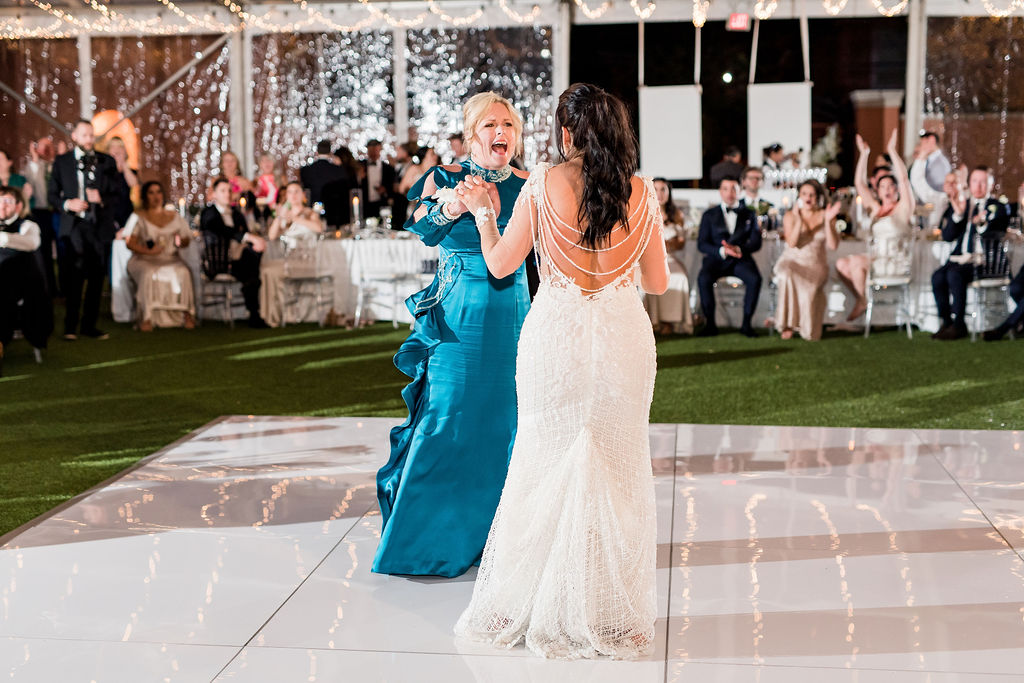 mother daughter dance lush white wedding florals on Socialite Event Planning Orlando