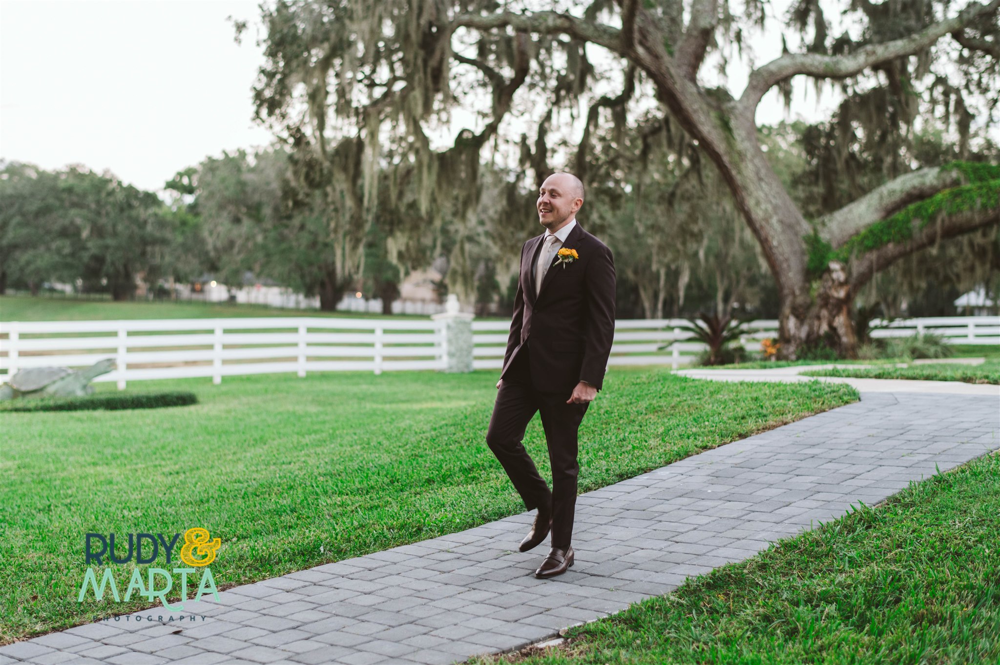 groom at outdoor wedding venue Florida on Socialite Events