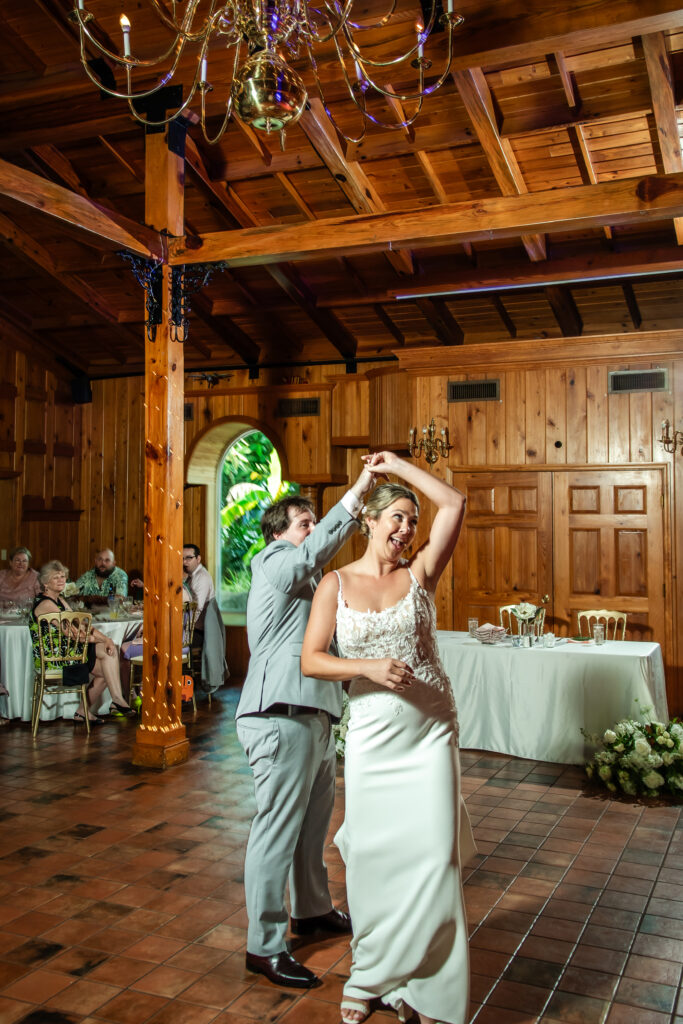 couples first dance at Estate on the Halifax Socialite Events FL