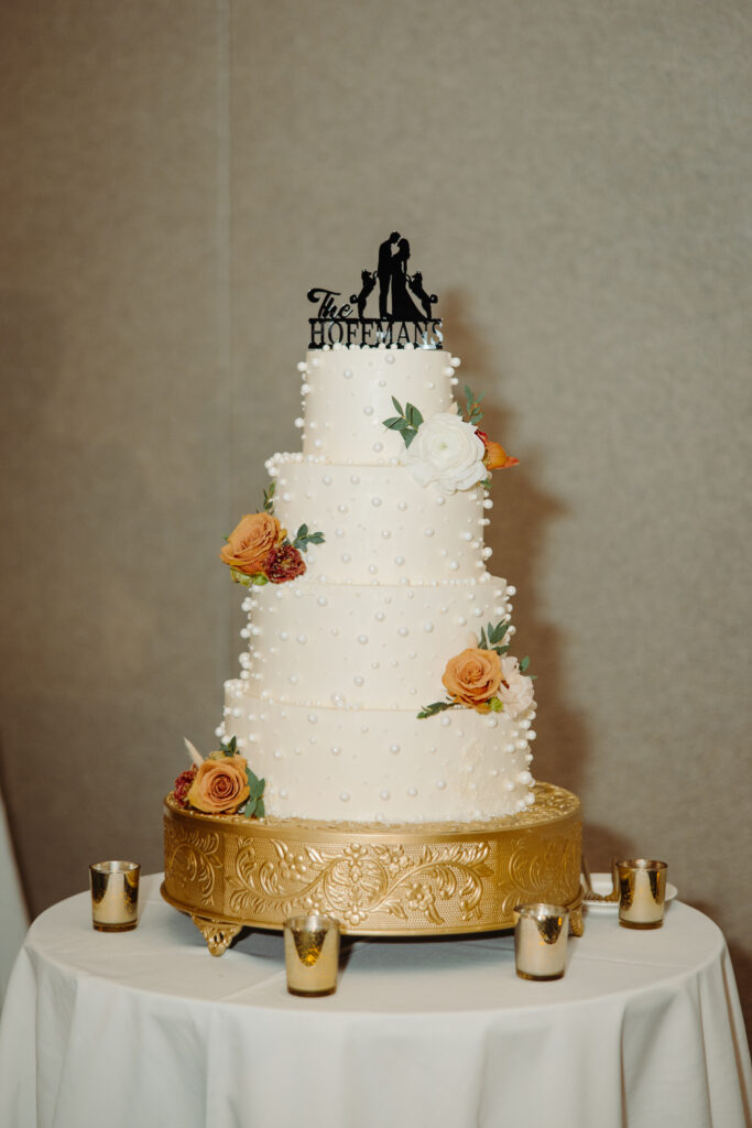 3 tier white wedding cake on Socialite Events blog Orlando