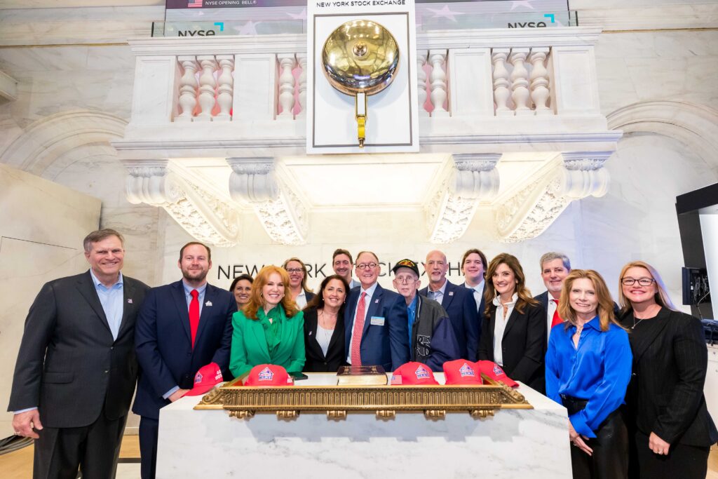 Building Homes for Herores ringing bellat NYSE