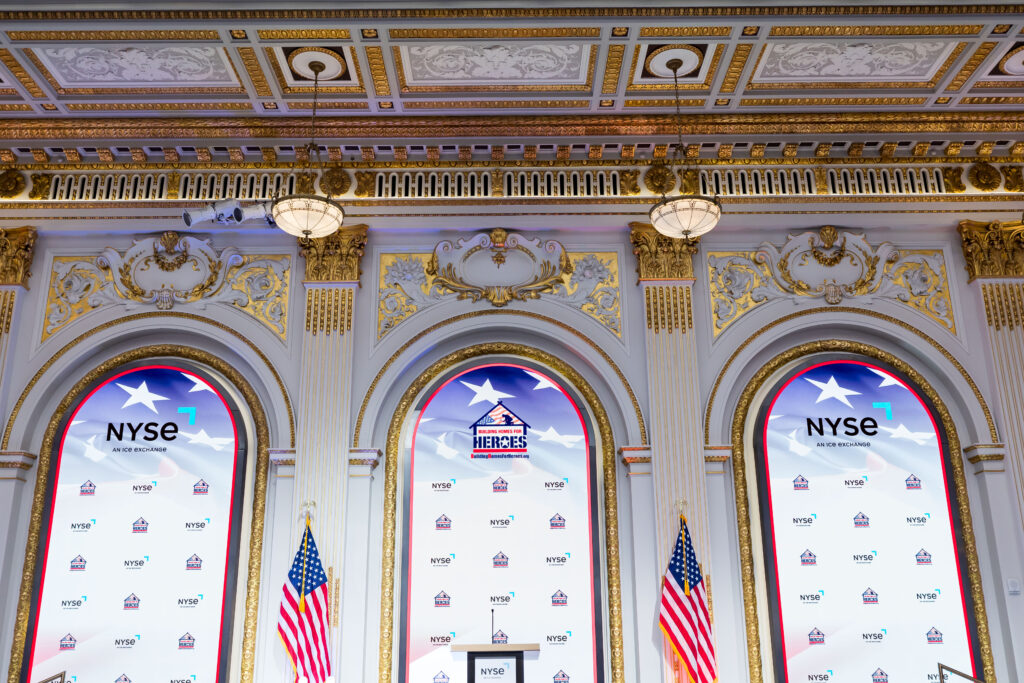 giant windows at the NY Stock Exchange