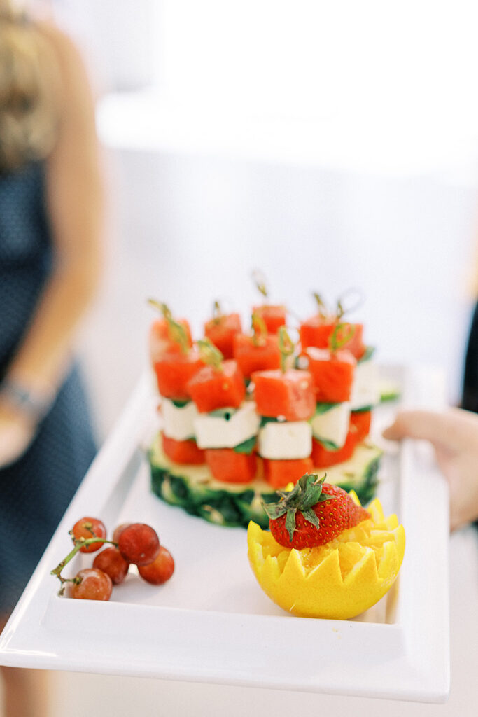 best summer wedding food fruit and cheese