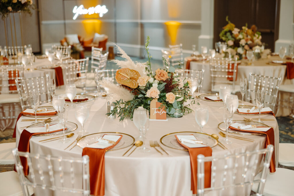 reception table at Caribe Royale Orlando