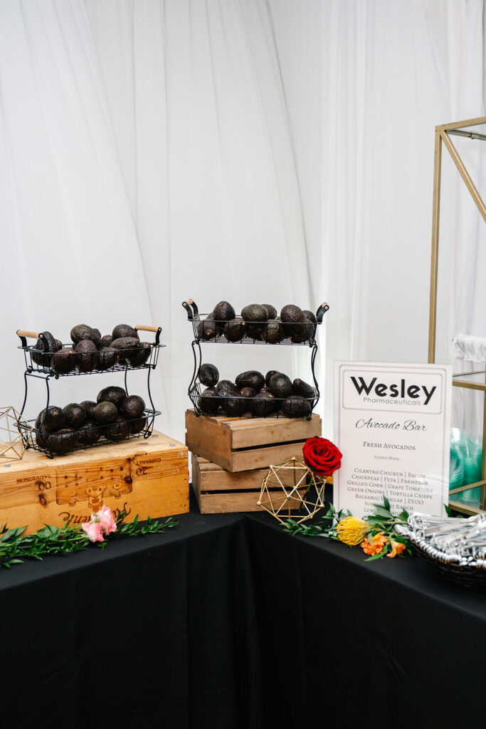 corporate event branding is in the details like this menu signage