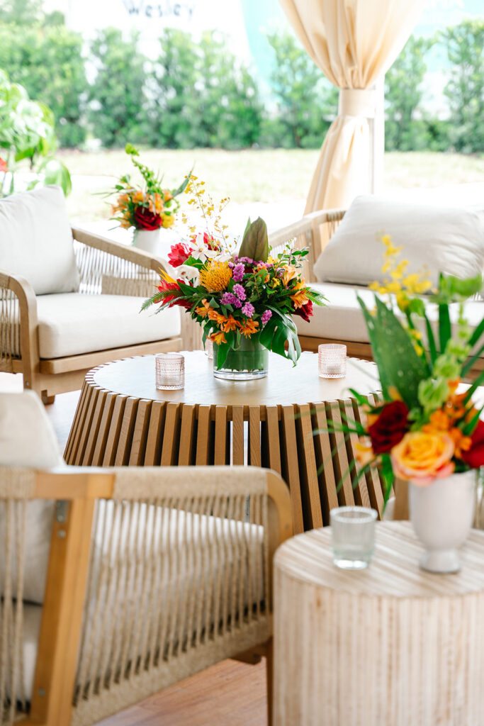 luxurious corporate event lounge areas
