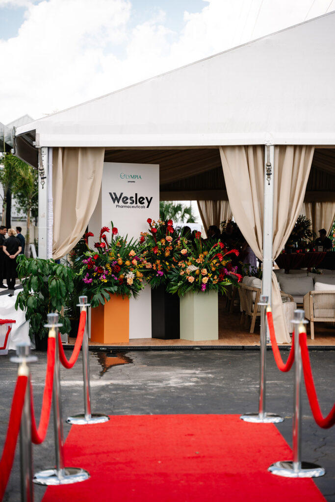 red carpet entrance for luxury brand launch created by Socialte Events Orlando