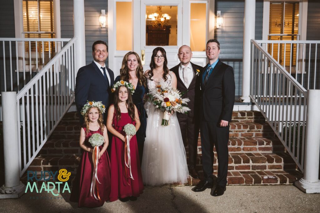 Coordinated and planned wedding portraits