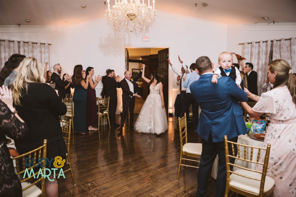 Wedding coordinated wedding introduction into reception